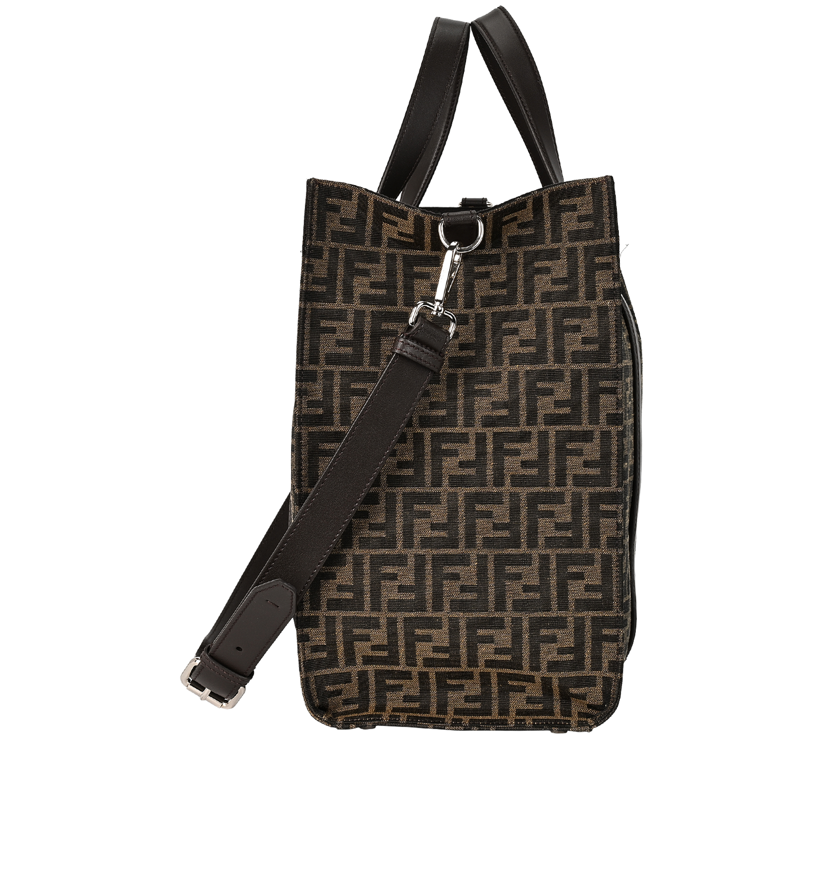 FF Jacquard Tote Bag, &pound;1,100, Handbags, Brown, Canvas, Side view